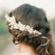 Floral Wedding Hair comb, Bridal hair comb, flowers headpiece, leaves headpiece, flower bridal headpiece, wedding hair accessory