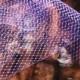 PURPLE French netting fabric - for DIY birdcage veils and fascinators - 9 inch wide