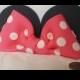 Fondant Minnie Mouse Inspired Bow and Ears Cake Toppers