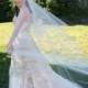 Cathedral Wedding Veil, Cathedral Veil with Blusher, Cathedral Veil Ivory, Made to Order