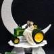 Country Western John DEERE Tractor Wedding Cake Topper Farmer Barn Theme or glasses, Knife or book