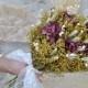 Wild Bridal Bouquet, Bohemian Wedding Bouquet, Dried Natural Flower Wedding Bouquet, Gold and Burgundy Wild Bouquet, Floral arrangement.