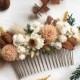 Hair Comb // Autumn Blush // Dried Flowers