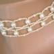 Woven Pearl Choker, Cream Pearls, Pearl Choker Necklace, Bridal Jewelry, Vintage Pearls, Wedding Choker, 1950s Jewelry, Womens Choker