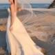 Soft full Ballet length veil. Simple cut edge veil.  Bridal veil. WILLOW