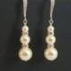 Pearl Bridal Earrings, Swarovski Ivory Pearl Earrings, Wedding Pearl Dangle Earrings, Pearl Bridal Jewelry, Bridesmaid Jewelry Prom Earrings