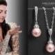 Blush Pink Pearl Jewelry Set, Swarovski 8mm Rosaline pearl Set, Light Pink Pearl Earrings&Necklace Set, Bridal Pink Wedding Jewelry Prom Set