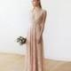 Sleeveless Pink Blush Lace Bridesmaids Gown 1150