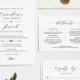 Editable Wedding Invitation Set Template, INSTANT DOWNLOAD, 100% Editable, Minimalist Invite, RSVP & Detail, Printable, Templett #037B