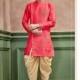 Red Silk Kurta Set With Closed Collar Neck for men / shervani for men / kurta set / Sherwani / ethnic wear / Groom kurta / Groom sherwani