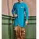 Turquoise Blue Silk Kurta Set for men / shervani for men / kurta set / Sherwani / ethnic wear / Groom kurta / Groom sherwani