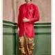 Dark Red Silk Kurta Set for men / shervani for men / kurta set / Sherwani / ethnic wear / Groom kurta / Groom sherwani