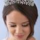 Rhinestone Wedding Crown, Royal Wedding Tiara, Princess Bridal Crown, Bridal Hair Accessory, Vintage Bridal Tiara, Bridal Headpiece ~TI-3284