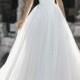 Pure White Hign Neck Sleeveless A-Line Wedding Dresses 