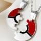 Pokeball Necklace, Friendship Necklace, I Choose You Necklace, Geekery, Matching Necklace, Couple Jewelry, Couple Necklace, Pokeball Ring