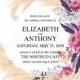 Wedding invitation watercolor greenery illustration pampas grass pink zinnia flower berry floral watercolor