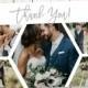 Wedding Thank You Cards Printable Thank You Card Template Custom Thank You Card Full Photo Collage Postcard Thank You Note Hexagon Triangle