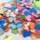 Confettis heart Multicolor - 500 heart- Scrapbooking - Party confetti - Hearts paper confetti - wedding confettis  table confetti - D1