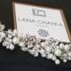 Pearl Crystal Bridal Hair Vine, Wedding Hair Piece, Bridal Tiara, Pearl Silver Hair Wreath, Crystal Pearl Bridal Crown, Wedding Hair Jewelry