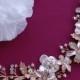 Champagne Blush Gold or Silver Bridal Headpiece Hair Wreath Vine Head Piece Accessory Weddings Bride Wedding Floral Party Pearl Accessories