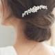 Pearl & Crystal Bridal Comb, Silver Wedding Comb, Freshwater Pearl Wedding Accessory, Rhinestone Comb, Crystal Wedding Comb ~TC-2331