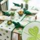 St Patrick's Day Shamrock Embroidery Irish Green Clovers White Table Runners Table Cloths Everyday Use