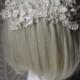 Bridal crown, Porcelain bride tiara, bridal fascinator, flowers crown in off white,porcelain flowers handmade,bridal headpiece,bridal hair 