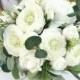 Boho Bouquet, Silk Wedding Bouquet, Ivory Bouquet, Wedding Bouquet, Ranunculus, Real Touch Bouquet, Rustic Wedding,  Eucalyptus Bouquet