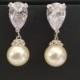 Pearl Bridal Earrings, Wedding Pearl Jewelry, Swarovski 10mm Ivory Pearl Earrings, Pearl Drop Earrings, Pearl Silver Earrings, Prom Jewelry