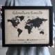 Adventure Awaits World Map World Traveler Gift for Man Travel Gift Burlap Push Pin Travel Map Anniversary Gifts for Men Gifts for Boyfriend