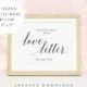 Sign our love letter sign, wedding guest book alternative, please sign love letter printable, wedding decorations, printable pdf sign