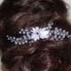Lavender Bridal Hair Comb, Swarovski Pearl Floral Hair Comb, Lilac Wedding Hair Piece, Lavender Headpiece, Violet Blossom Hair Jewelry