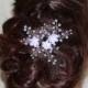 Lavender Bridal Hair Pins, Swarovski Lavender Pearl Crystal Hair Pins, Set of 3 Wedding Lilac Floral Hair Pins, Violet Bridal Hair Jewelry