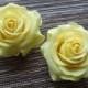 A pair of Yellow Roses Hair clips, Wedding Accessories, Wedding Hair Flowers