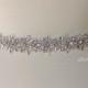 LISALI 10"-42"  Sparkly Wedding Belt, Long Rhinestone Belt,  Bridal Rhinestone  Belt, Crystal Sash Belt, Wedding Dress Belts Crystal Silver