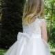 Beaded Lace Flower Girl Dress with Big Bow M0071B