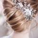 ZENOBIA Bridal and Wedding Hair Comb with Rose Flowers and Crystals by TopGracia
