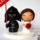 Wedding Cake Topper - Star Wars Cake Topper - Darth Vader inspired Wedding Cake Topper