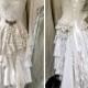 Gypsy wedding dress antique lace,bridal gown for faries, Bohemian lace wonder