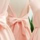Pink blush dress Pink Bridesmaid dress Wedding Prom dress Cocktail Party dress Evening dress Backless bow dress