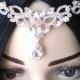 Bridal Hair Chain - Silver and Crystal Bride Head Piece - Sparkling Hair Chain - Wedding Bride