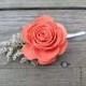 Wood Rose Caspia Boutonniere