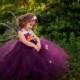 Plum Woodland Fairy Flower Girl Dress / Plum Fairy Flower Girl Dresses / Princess Dress / Fairy Dress / Prom Dress / Formal Dress / Wedding