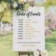 Wedding Program Template - Order of Events Sign - Wedding Schedule -  Wedding Timeline Template - Wedding Program Sign
