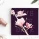 Plum Save The Date editable template, Purple Wedding, Purple Invitation with Orchid Pink flowers, Boho Save the date, Marsala Wedding