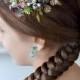 Succulent flower comb Wedding succulent hair piece Outdoor wedding flower comb bridal headpiece succulent Greenery comb