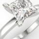 Engagement Rings From Ebay UK - #engagementrings #rings 1 Ct Princess Cut VS2/E Solitaire Diamond Engagement Ring 14K White Gold - 0.… 