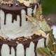 Chocolate Drizzled White Wedding Cake