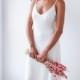 Minimalist Wedding Dress, Wedding Dress With Straps, Simple Wedding Dress, Spaghetti Strap Wedding Dress, Ivory Long Dress, Long White Dress 