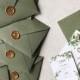Sage Green Wedding Envelope And Wax Seal 